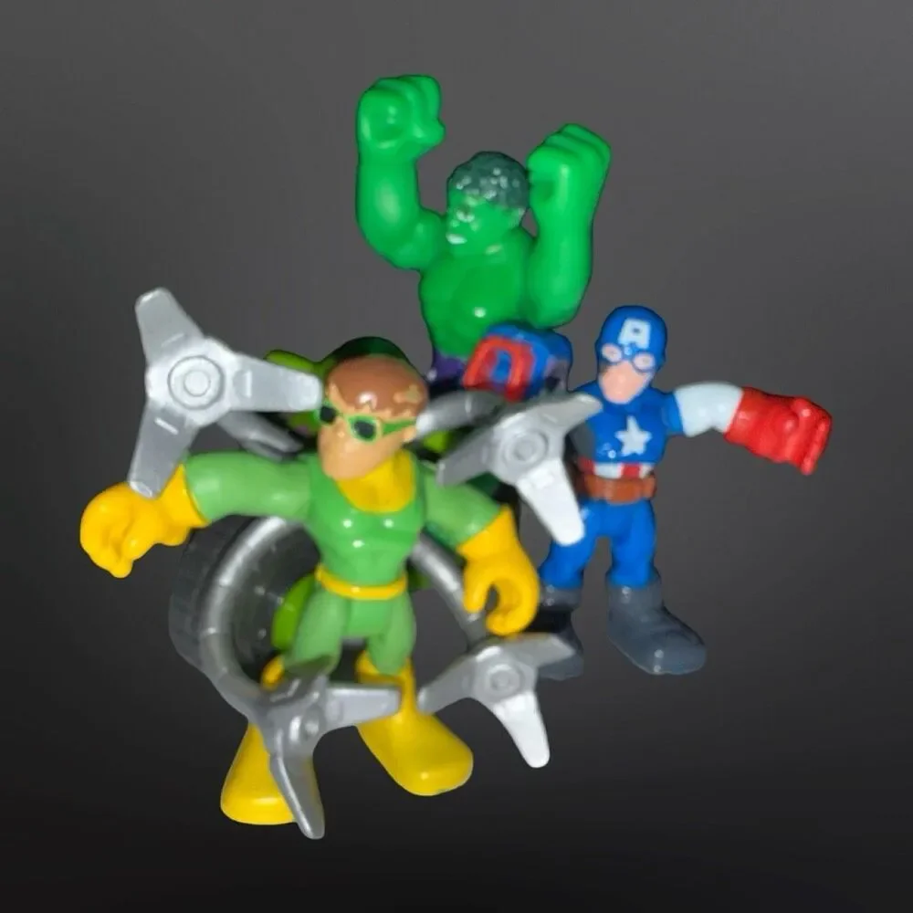 Playskool Marvel Super Hero Hulk Captain America Doc Ock Adventure Hero’s A12